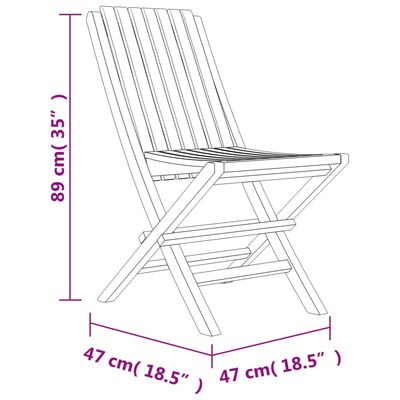 vidaXL 7-delige Tuinset massief teakhout