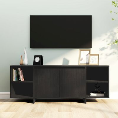 vidaXL Tv-meubel 130x35x50 cm bewerkt hout zwart