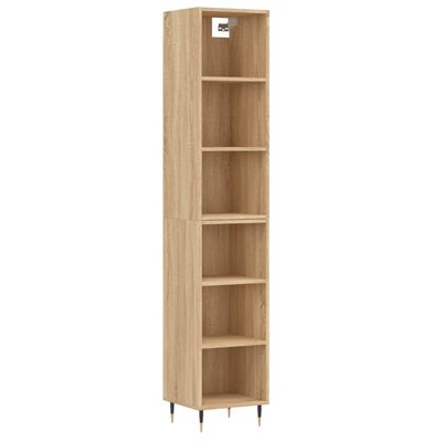 vidaXL Hoge kast 34,5x32,5x180 cm bewerkt hout sonoma eikenkleurig