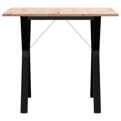 vidaXL Eettafel Y-frame 90x90x75 cm massief grenenhout en gietijzer