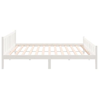 vidaXL Bedframe massief hout wit 160x200 cm