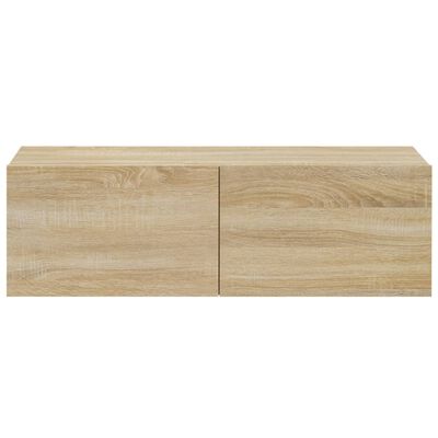 vidaXL Tv-wandmeubels 2 st 100x30x30 cm hout sonoma eikenkleurig