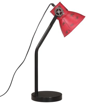 vidaXL Bureaulamp 25 W E27 17x17x60 cm verweerd rood