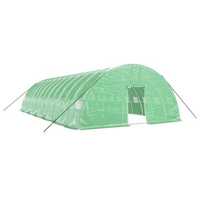 vidaXL Tuinkas met stalen frame 72 m² 12x6x2,85 m groen