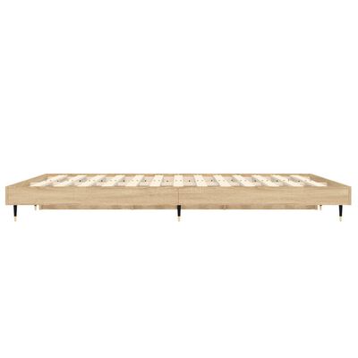 vidaXL Bedframe zonder matras hout sonoma eikenkleurig 140x190 cm