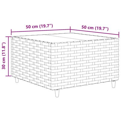 vidaXL 10-delige Loungeset met kussens poly rattan bruin