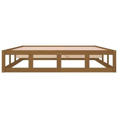 vidaXL Bedframe massief hout honingbruin 150x200 cm