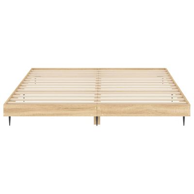 vidaXL Bedframe bewerkt hout sonoma eikenkleurig 200x200 cm