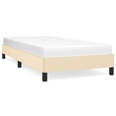 vidaXL Bedframe stof crèmekleurig 90x190 cm