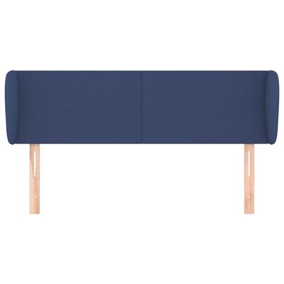 vidaXL Hoofdbord met randen 103x23x78/88 cm stof blauw