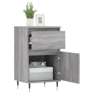 vidaXL Dressoir 40x35x70 cm bewerkt hout grijs sonoma