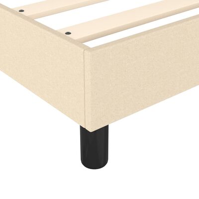 vidaXL Bedframe zonder matras stof crèmekleurig 160x200 cm