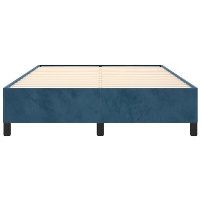 vidaXL Bedframe fluweel donkerblauw 140x190 cm