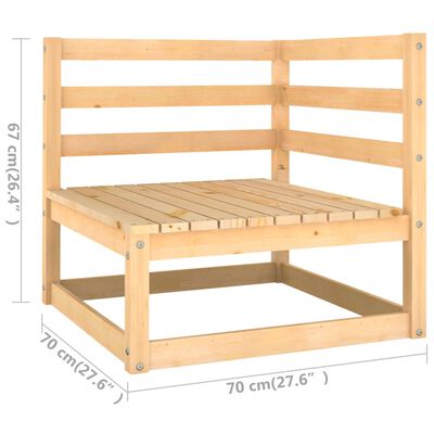 vidaXL 11-delige Loungeset met antracietkleurige kussens grenenhout