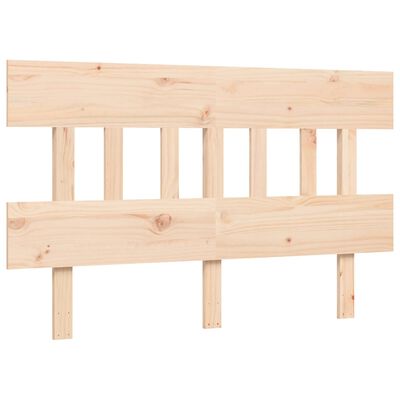 vidaXL Bedframe met hoofdbord massief hout 140x190 cm