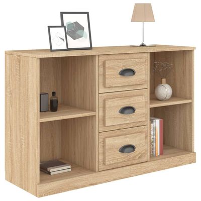 vidaXL Dressoir 104,5x35,5x67,5 cm bewerkt hout sonoma eikenkleurig