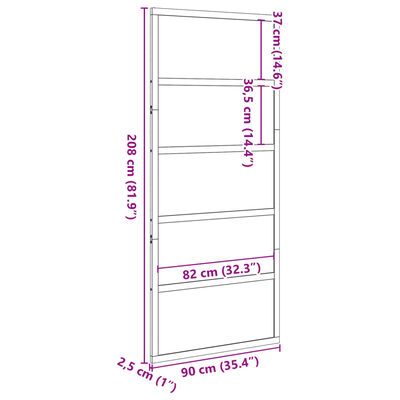 vidaXL Schuifdeur 90x208 cm massief grenenhout wit