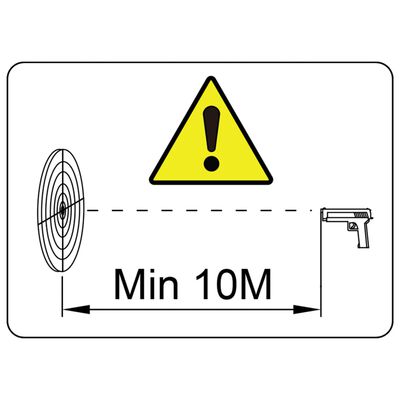 vidaXL Schietkast vierkant met 100 papieren targets 14 cm