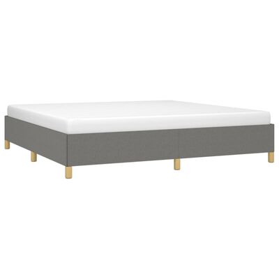 vidaXL Bedframe zonder matras stof donkergrijs 200x200 cm