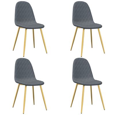 vidaXL Eetkamerstoelen 4 st fluweel donkergrijs