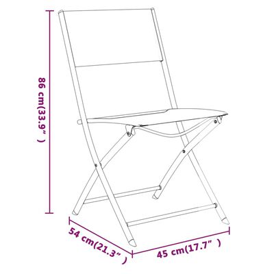 vidaXL 7-delige Tuinset grijs en zwart