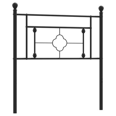 vidaXL Hoofdbord 100 cm metaal zwart