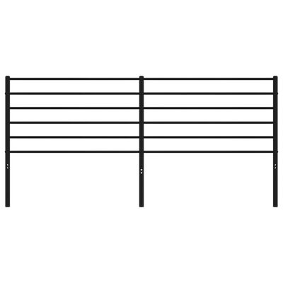 vidaXL Hoofdbord metaal zwart 193 cm