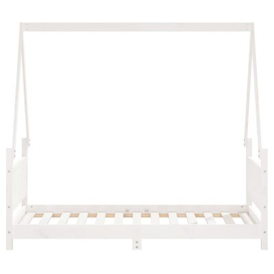 vidaXL Kinderbedframe 80x160 cm massief grenenhout wit