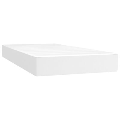 vidaXL Boxspring met matras kunstleer wit 200x200 cm