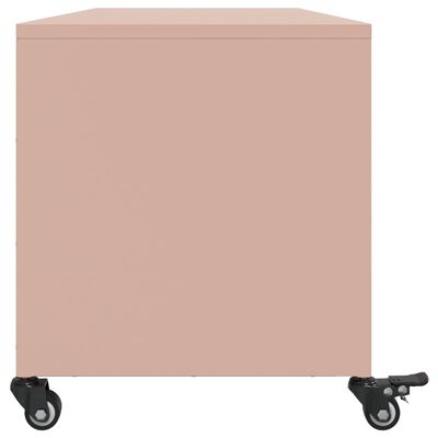 vidaXL Tv-meubel 100,5x39x43,5 cm staal roze