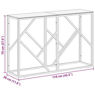 vidaXL Wandtafel roestvrijstaal en gehard glas goudkleurig