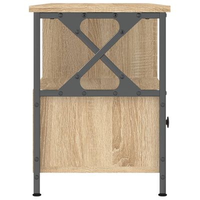 vidaXL Tv-meubel 102x33x45 cm bewerkt hout en ijzer sonoma eikenkleur