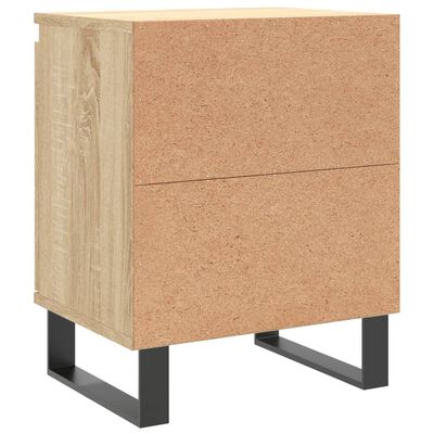 vidaXL Nachtkastjes 2 st 40x30x50 cm bewerkt hout sonoma eikenkleurig