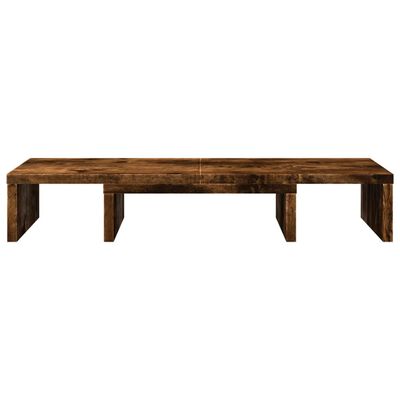 vidaXL Monitorstandaard verstelbaar 60x24x10,5 cm hout gerookt eiken