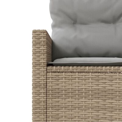 vidaXL 2-delige Loungeset halfrond poly rattan beige