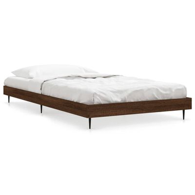 vidaXL Bedframe zonder matras bewerkt hout bruin eikenkleur 90x190 cm