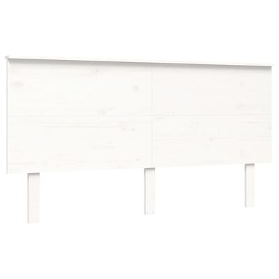 vidaXL Bedframe met hoofdbord massief hout wit