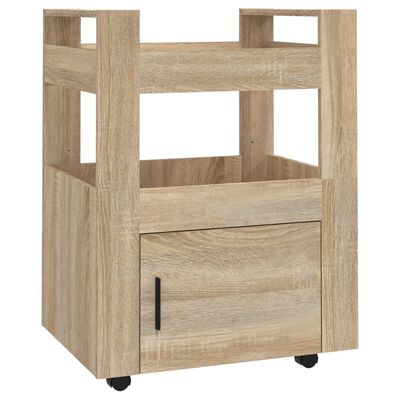 vidaXL Keukentrolley 60x45x80 cm bewerkt hout sonoma eikenkleurig