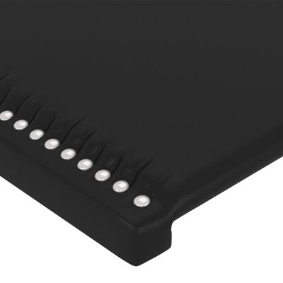 vidaXL Hoofdbord LED 144x5x78/88 cm kunstleer zwart