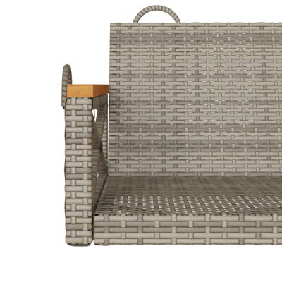 vidaXL Schommelbank 109x62x40 cm poly rattan grijs