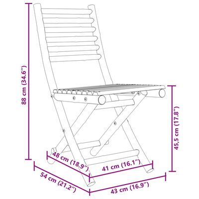 vidaXL 3-delige Bistroset bamboe