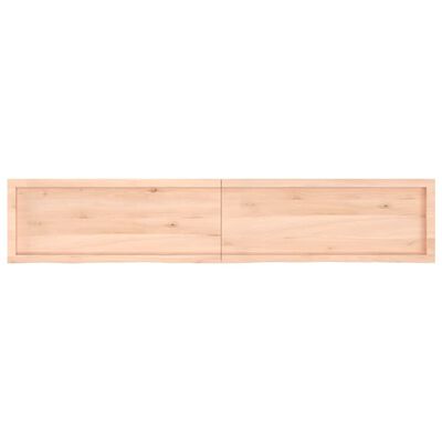 vidaXL Tafelblad 200x40x(2-4) cm onbehandeld massief eikenhout