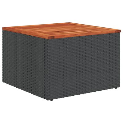 vidaXL 10-delige Loungeset met kussens poly rattan zwart