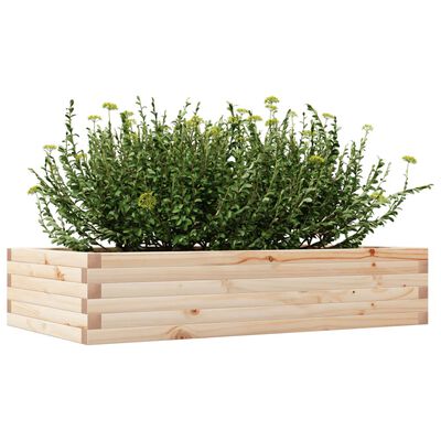 vidaXL Plantenbak 110x60x23 cm massief grenenhout