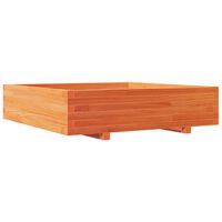 vidaXL Plantenbak 100x100x26,5 cm massief grenenhout wasbruin