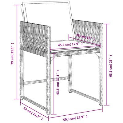 vidaXL 13-delige Tuinset met kussens poly rattan grijs