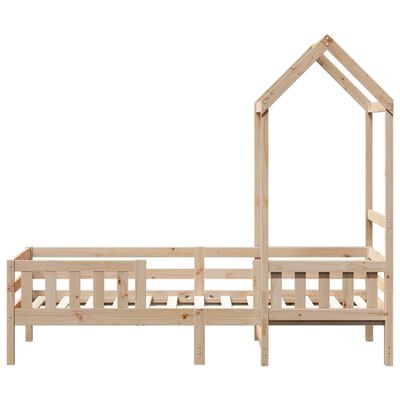 vidaXL Bedframe met huisje massief grenenhout 90x200 cm