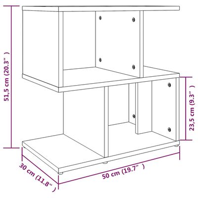 vidaXL Nachtkastjes 2 st 50x30x51,5 cm bewerkt hout bruin eikenkleur