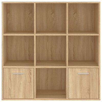 vidaXL Boekenkast 98x30x98 cm bewerkt hout sonoma eikenkleurig