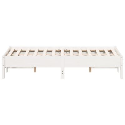 vidaXL Bedframe zonder matras massief grenenhout wit 120x190 cm